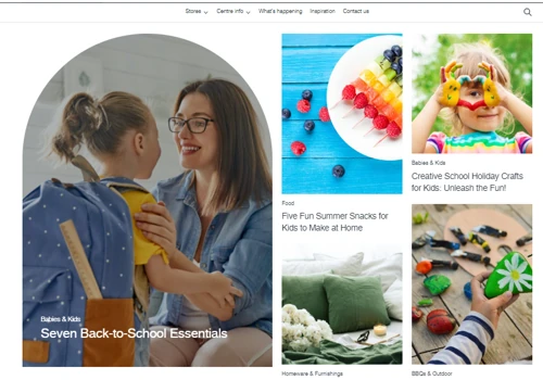 HomeCo Malls website design
