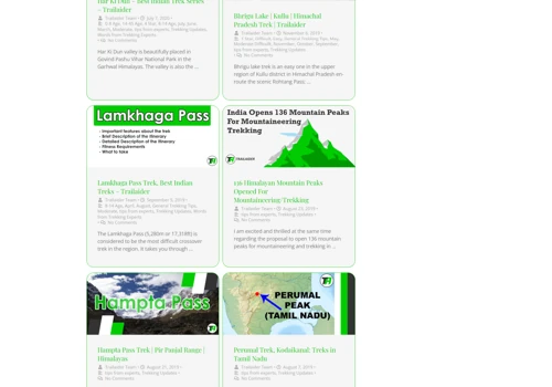 Trekking and Hiking Blog Writing