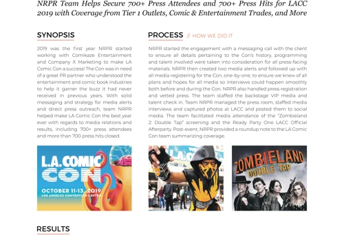 NRPR’s Team of Superheroes Give Extra Power to L.A. Comic Con with Press Coverage, Media Registration, Coordination and Event Staffing