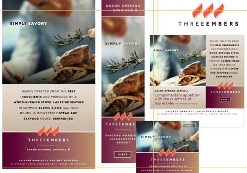 Three Embers Restaurant branding
