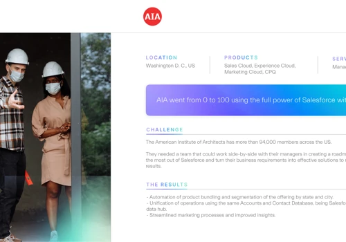 Delivering success with Salesforce to AIA