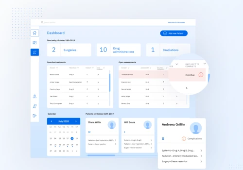 Patient data management application