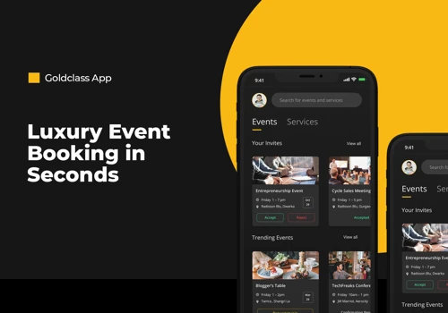 Luxury Event Booking Application UX UI Design