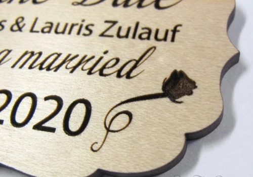 Wood Etched Save the Dates