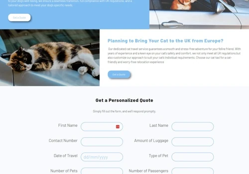 Elite Pet Taxi Website