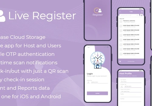 QR Based multi purpose reception register app