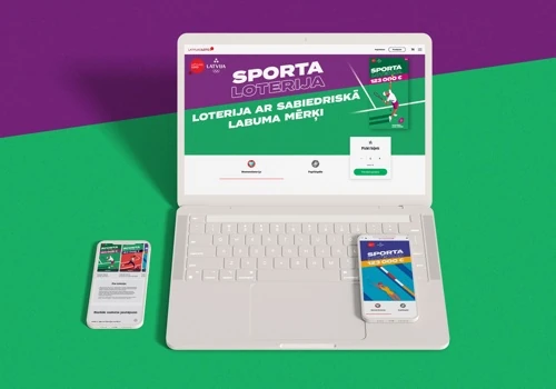 Latvian Loto Sports Lottery communication materials