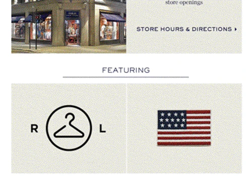 Ralph Lauren - email campaign example