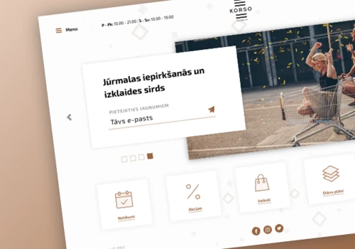 Shopping Center Web Page Development