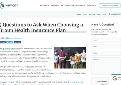 5 Questions to Ask When Choosing a Group Health Insurance Plan