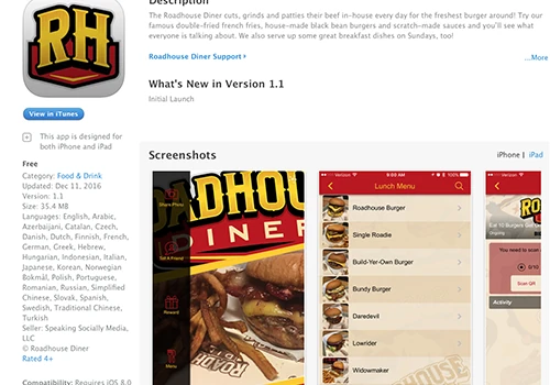 Roadhouse Diner App
