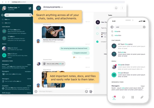 Coast Employee Messaging  Team Chat, Scheduling, & Tasks