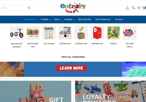 Online store of children's toys