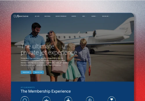 Web Development for a Private Jet Company