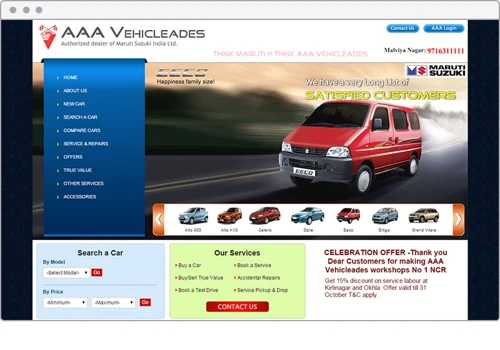AAA Vehicleades : CMS Based Drupal Website