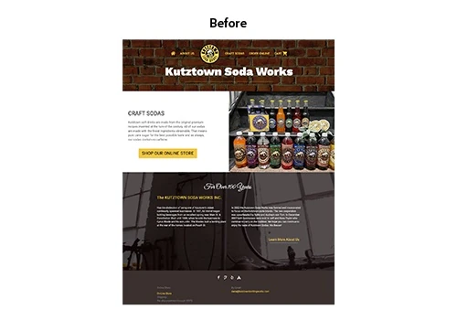 New Website for Kutztown Soda Works