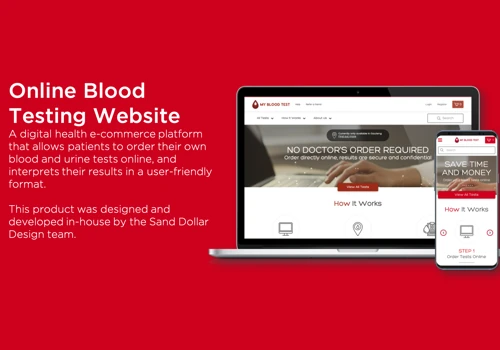 Online Blood Testing Website: E-commerce UX Design and Development
