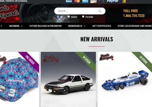 ToMotorSports ECommerce Website