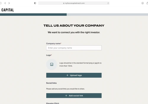 Web Application  for VC Firm