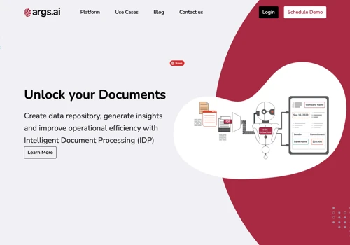 Args (Intelligent Document Processing) Ai UI UX