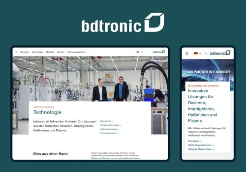 Headless Website für BDtronic