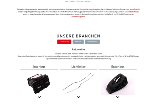 Website for a big automotive supplier