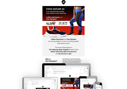 Email Designed by James for Michael