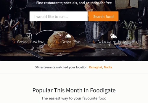 Food Delivery Website - Foodiegate