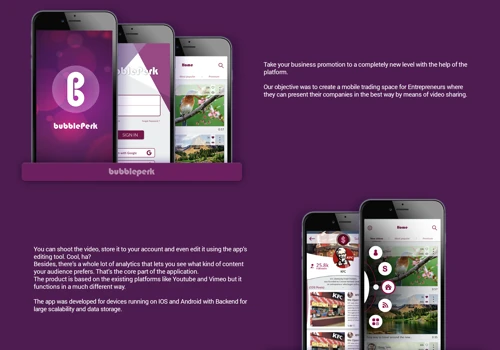 Web and Mobile App Development for BubblePerk