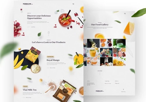 FoodLive - Web design and custom development