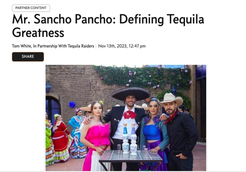 Sancho Pancho Tequila - Guaranteed PR Placement