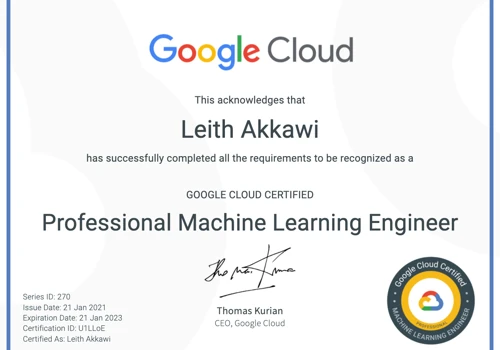 Google Professional Machine Learning Engineer
