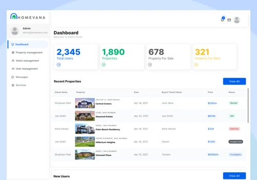 Seamless Web Application Development for Homevana