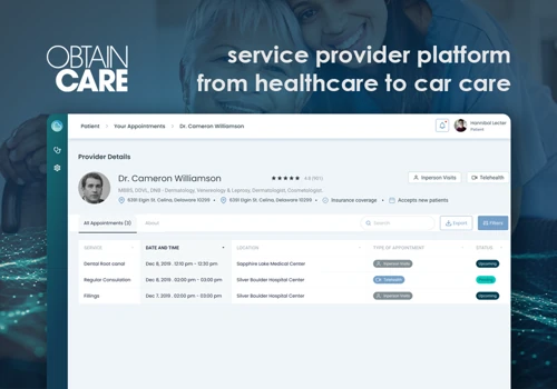 Obtain Care – service provider platform