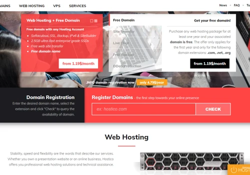 Hostico - leading hosting company
