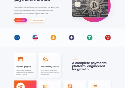 banking solutions platform home page