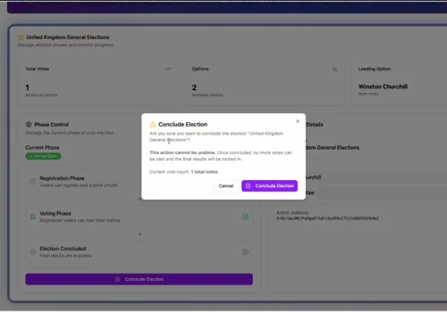 Zero Knowledge Proofs Voting Market