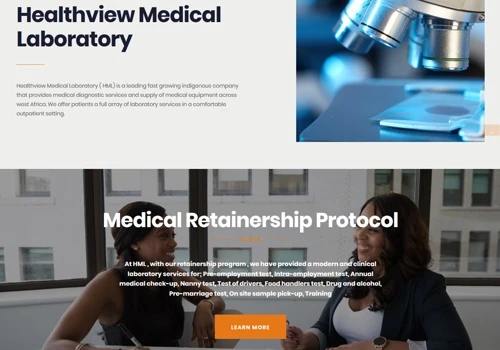 Corporate Website Development for Healthview