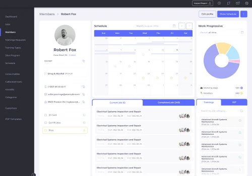 Custom ERP System for Aircraft Service Company