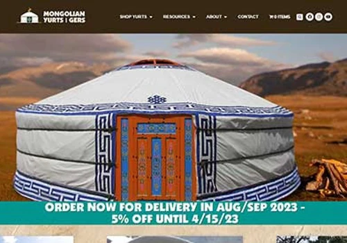 Mongolian Yurts E-commerce Website