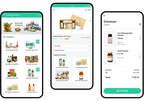 E-commerce App for Ayurveda Products