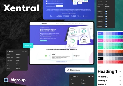 Xentral - Website dev. and design system creation