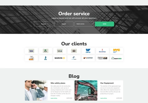 Corporate website for Construction company