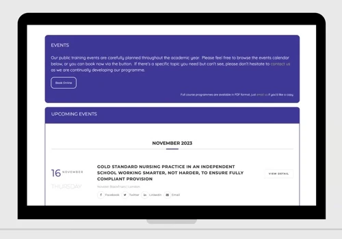 Website design for a leading consultancy