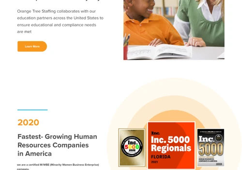 Website Design and Development for Orange Tree Staffing