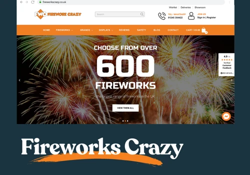 Fireworks e-commerce website
