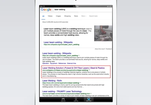 SEO & Digital Marketing for SPI Lasers