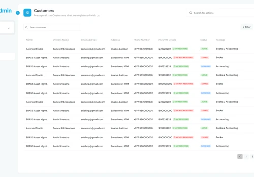 Evie Superadmin Dashboard