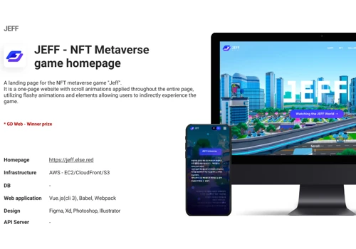 JEFF - NFT Metaverse game homepage