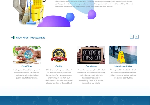305 Cleaners Web Design